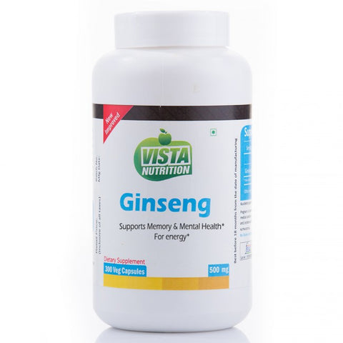 vista nutrition ginseng 500mg 300 capsules
