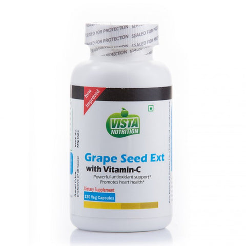 vista nutrition grape seed extract + vitamin-c 120 capsules