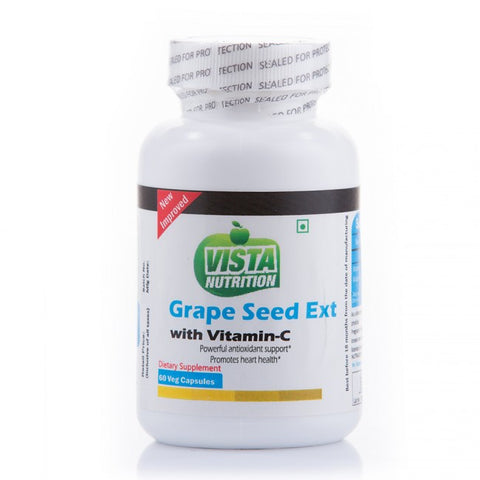 vista nutrition grape seed extract + vitamin-c 60 capsules