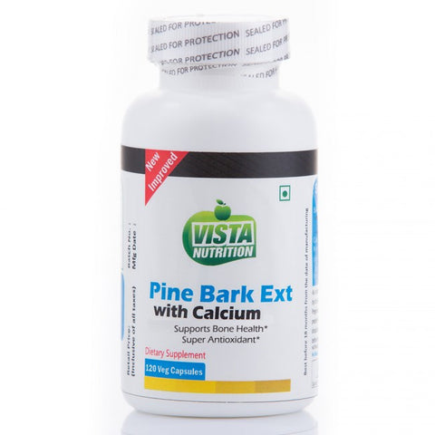 vista nutrition pine bark ext with calcium - 120 capsules