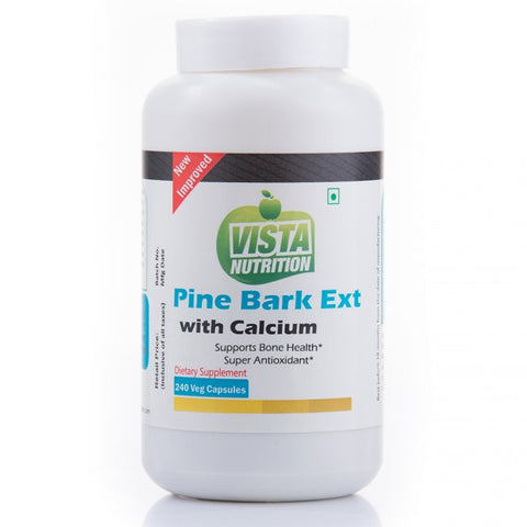 vista nutrition pine bark ext with calcium - 240 capsules