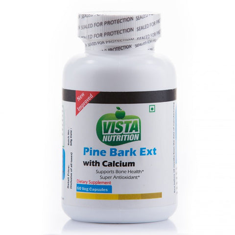 vista nutrition pine bark ext with calcium - 60 capsules