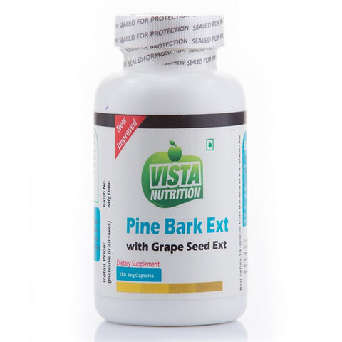 vista nutrition pine bark ext with grape seed ext - 120 capsules