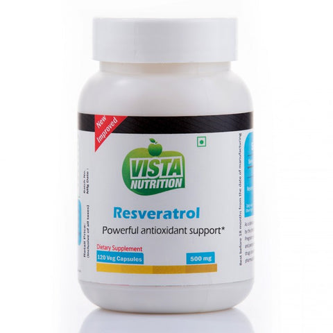 vista nutrition resveratrol - 500mg -120 capsules