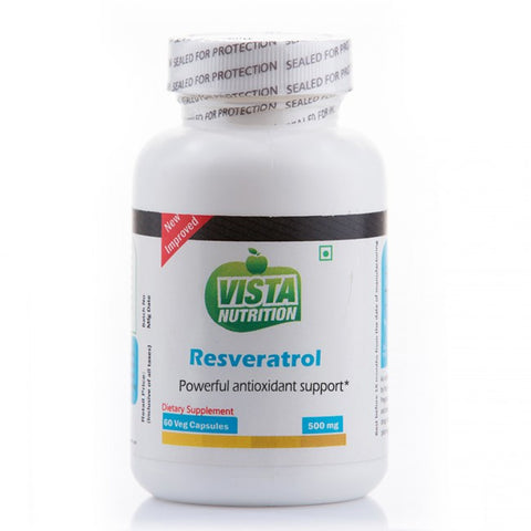 vista nutrition resveratrol - 500mg - 60 capsules