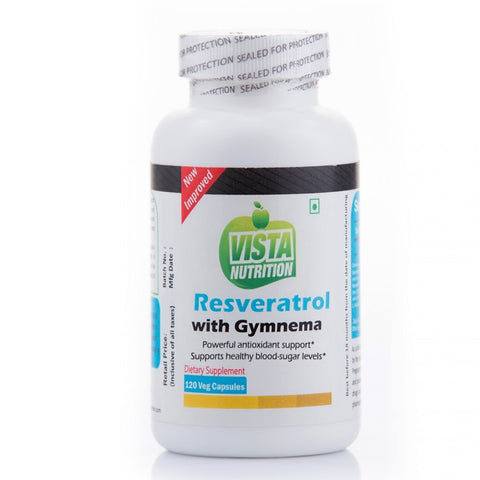 vista nutrition resveratrol plus with gymnema sylvestre - 120 capsules