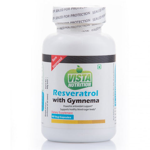vista nutrition resveratrol plus with gymnema sylvestre 60 capsules