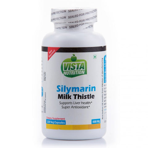 vista nutrition silymarin milk thistle standardized 400 mg- 120 capsules