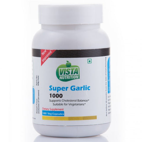 vista nutrition super garlic 1000 - 180 capsules