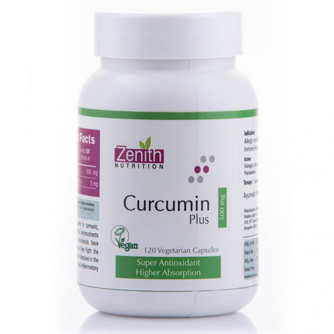 zenith nutrition curcumin plus - 500 mg - 120 capsules