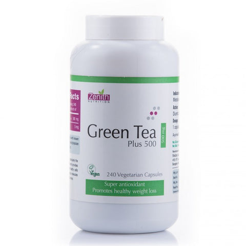 zenith nutrition green tea plus - 500 mg - 240 capsules