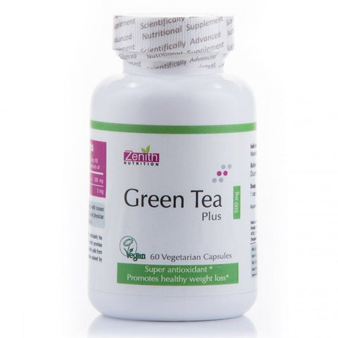 zenith nutrition green tea plus - 500 mg - 60 capsules