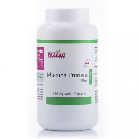 zenith nutrition mucuna pruriens plus - 200 mg - 240 capsules