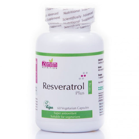 zenith nutrition resveratrol plus - 100 mg - 60 capsules
