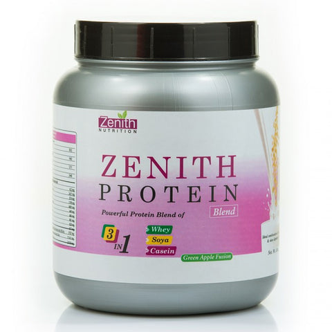 zenith nutrition zenith protein - blend - green apple - 500 gms