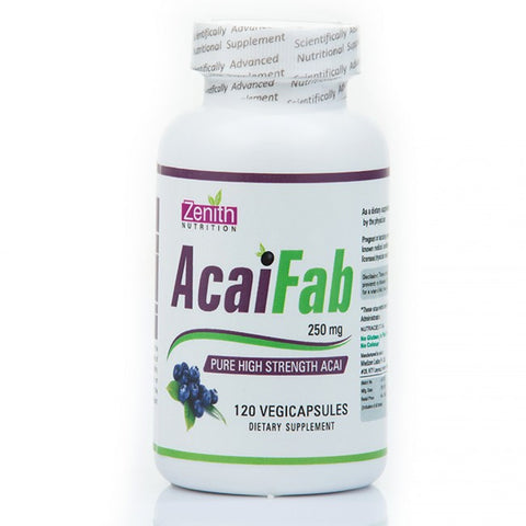 zenith nutrition acai fab - 250mg/120 capsules