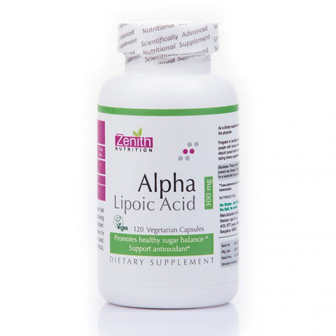 zenith nutrition alpha lipoic acid 300mg - 120 capsules