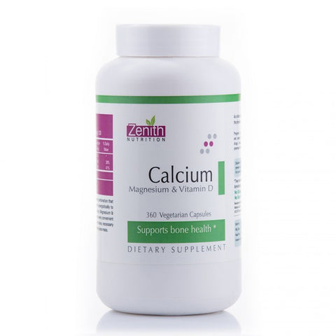 zenith nutrition calcium + magnesium + vitamin d - 360 capsules