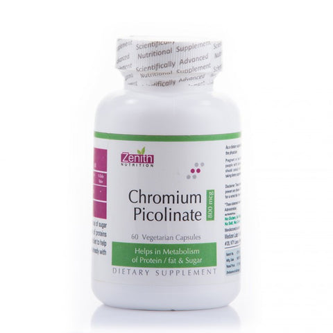 zenith nutrition chromium picolinate - 60 caps