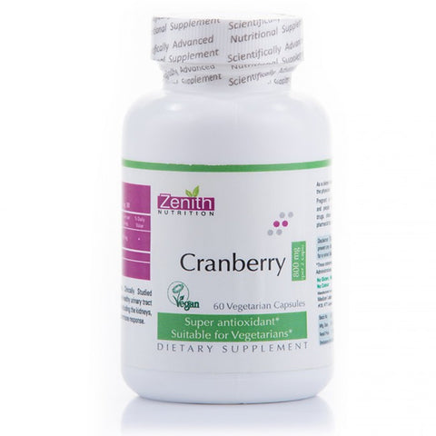 zenith nutrition cranberry 800 mg - 60 capsules
