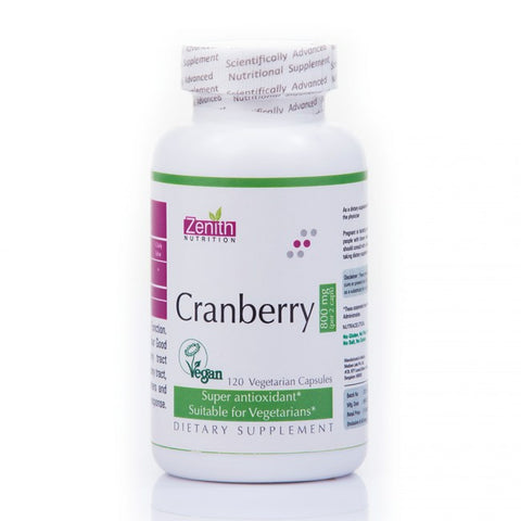 zenith nutrition cranberry 800 mg - 120 capsules