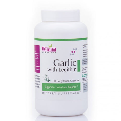 zenith nutrition garlic with lecithin - 300 capsules