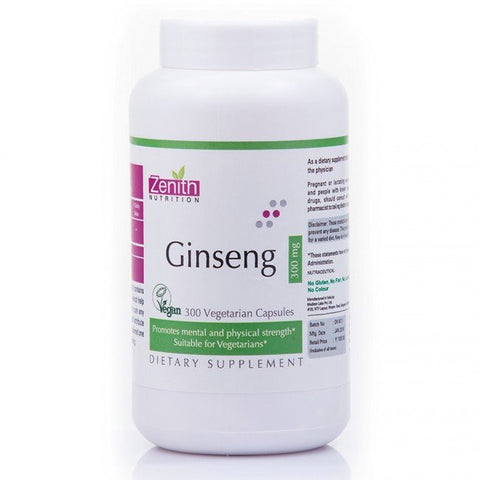 zenith nutrition ginseng 300mg - 300 capsules