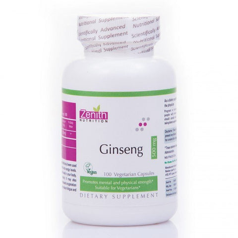 Zenith Nutrition Ginseng 500mg - 100 Capsules