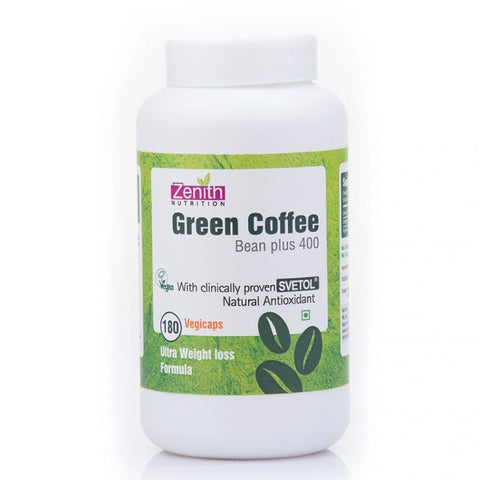 zenith nutrition green coffee bean plus - 400 mg - 180 capsules