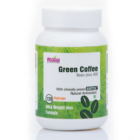 zenith nutrition green coffee bean extract - 400 mg - 120 capsules