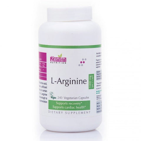 Zenith Nutrition L-Arginine - 1000mg-240 Capsules