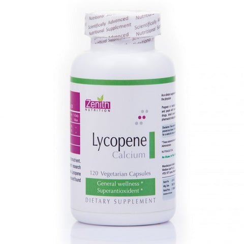 zenith nutrition lycopene with calcium - 120 capsules