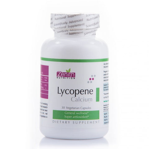 zenith nutrition lycopene with calcium - 30 capsules