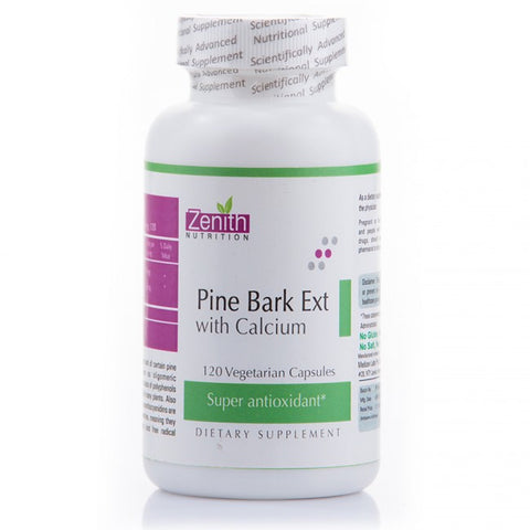 zenith nutrition pine bark ext with calcium - 120 capsules