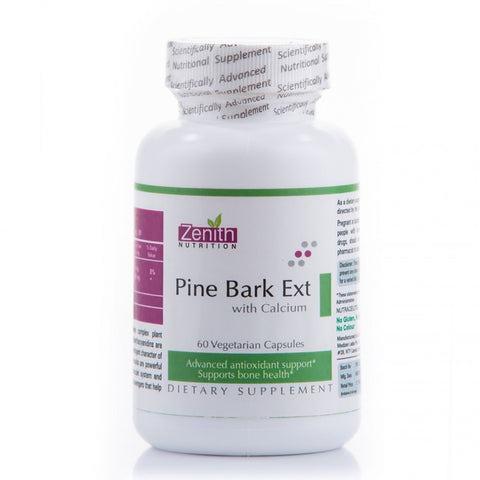 zenith nutrition pine bark ext with calcium - 60 capsules