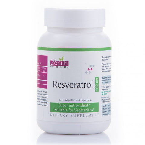 zenith nutrition resveratrol - 500mg -120 capsules