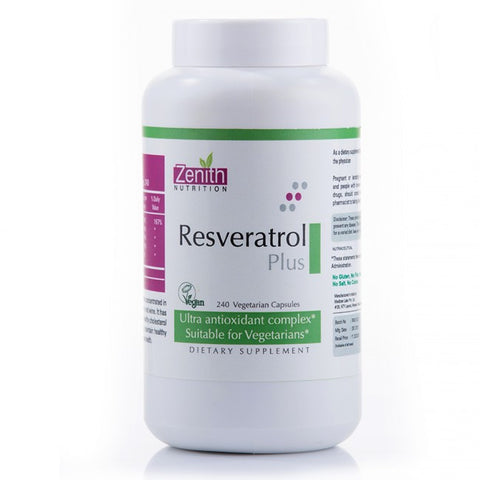 zenith nutrition resveratrol/green tea/c/grapeseed plus - 240 capsules