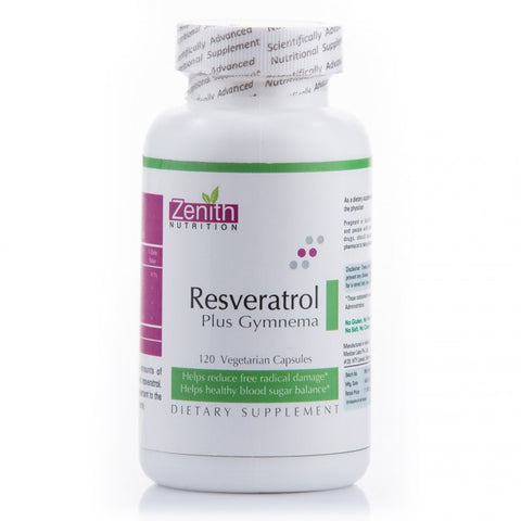 zenith nutrition resveratrol plus with gymnema sylvestre - 120 capsules