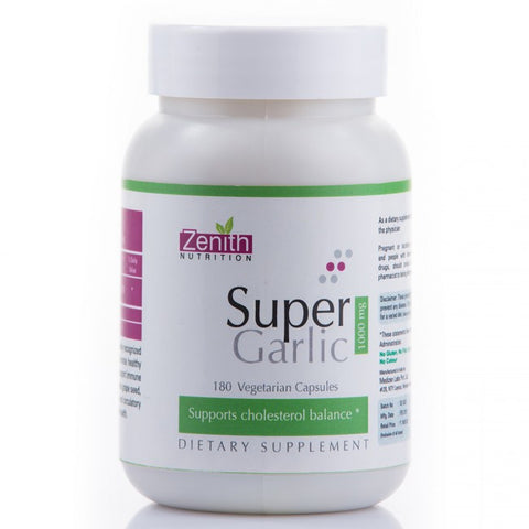 zenith nutrition super garlic 1000 - 180 capsules