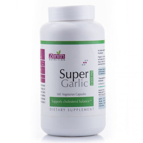 zenith nutrition super garlic 1000 - 360 capsules