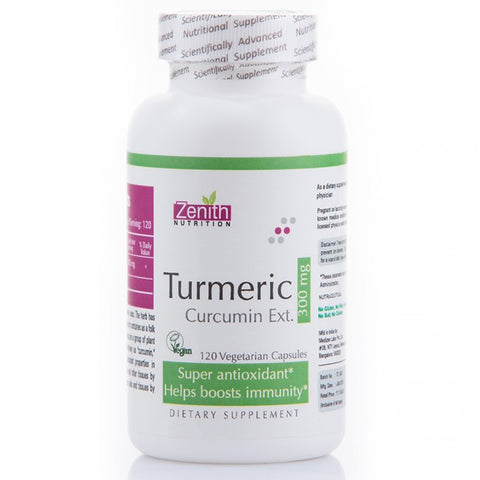 zenith nutrition turmeric curcumin ext 300mg - 120 capsules