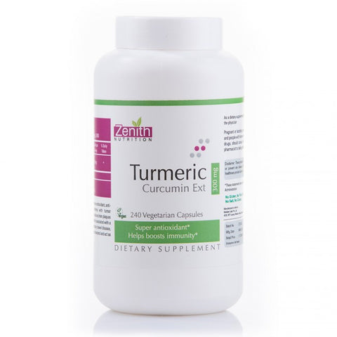 zenith nutrition turmeric curcumin ext 300mg - 240 capsules