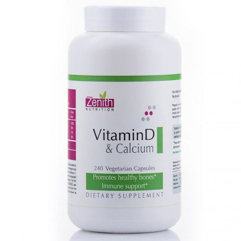 zenith nutrition vitamin-d & calcium - 240 capsules