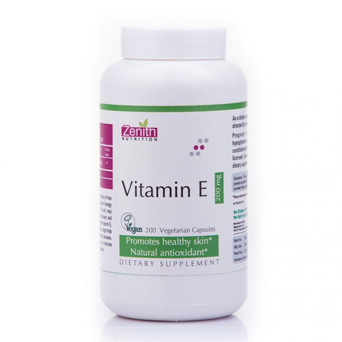 zenith nutrition vitamin-e 200mg - 200 capsules