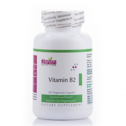 zenith nutrition vitamin b2 - 100 capsules
