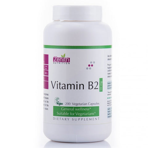 zenith nutrition vitamin b2 - 200 capsules